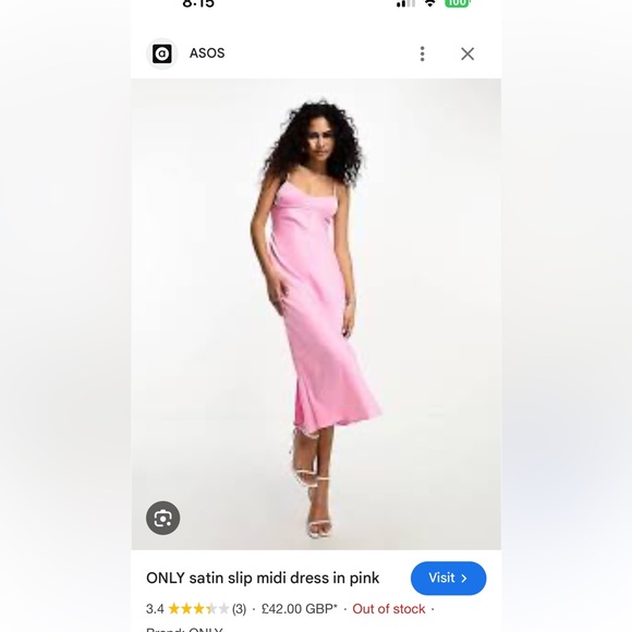 BNWT ONLY pink slip dress - Picture 4 of 8